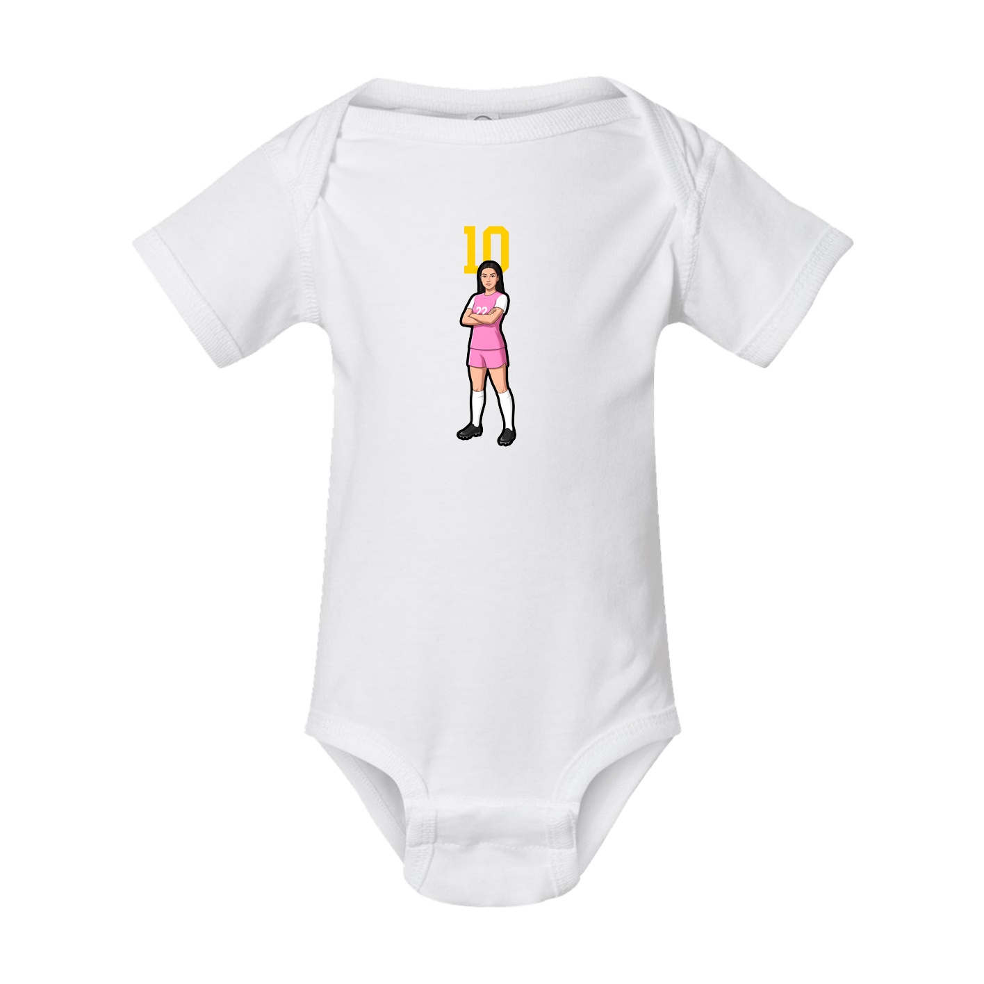 Baby Onesie — Number Top in White