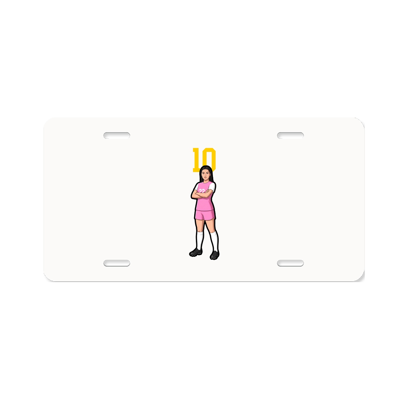 License Plate — Number Top in Classic