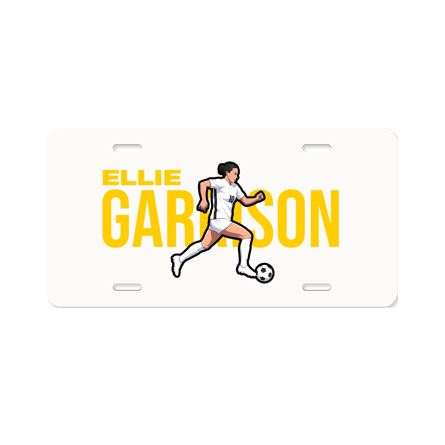 License Plate — Player Name in Classic