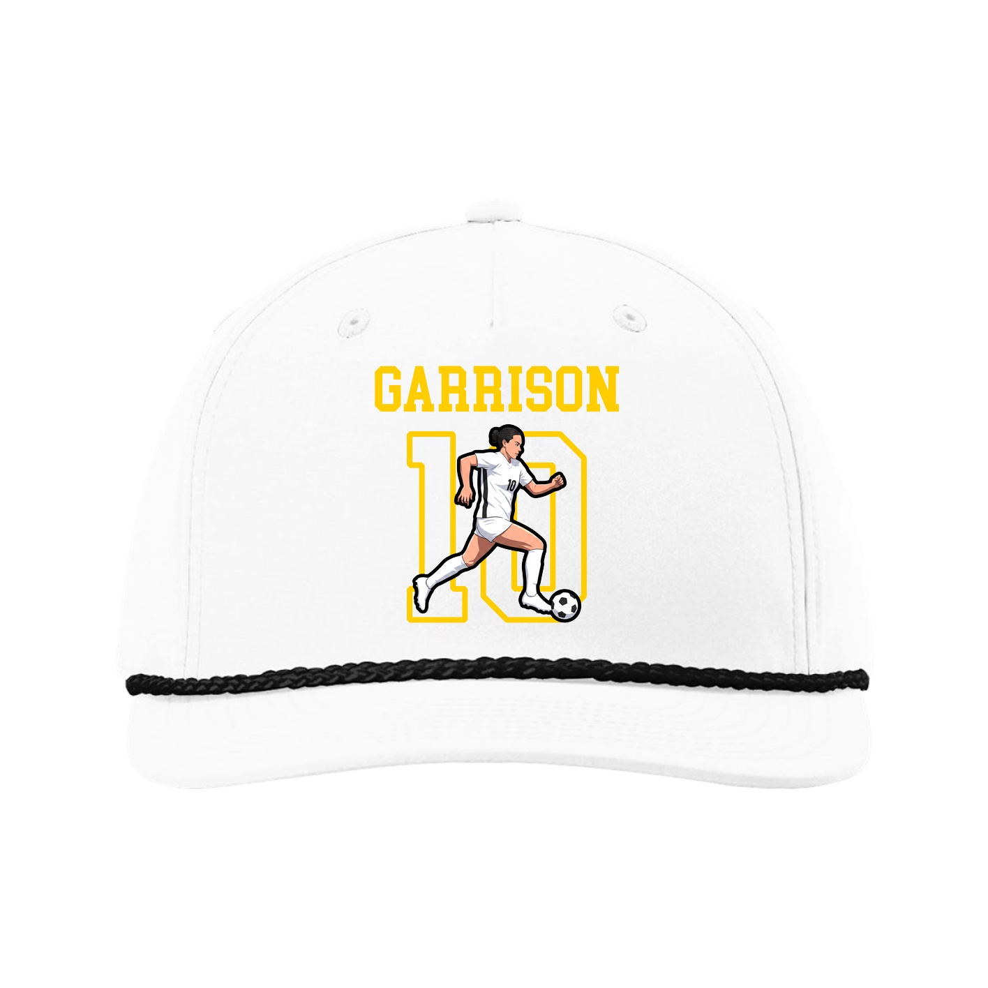 Five-Panel Classic Rope Cap — Shirsey in White
