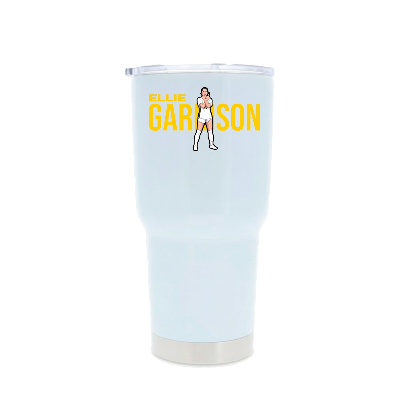 30oz Stainless Steel Tumbler — Player Name in White