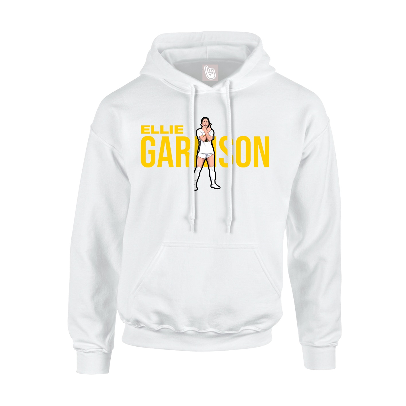 Youth Hoodie — Player Name in White