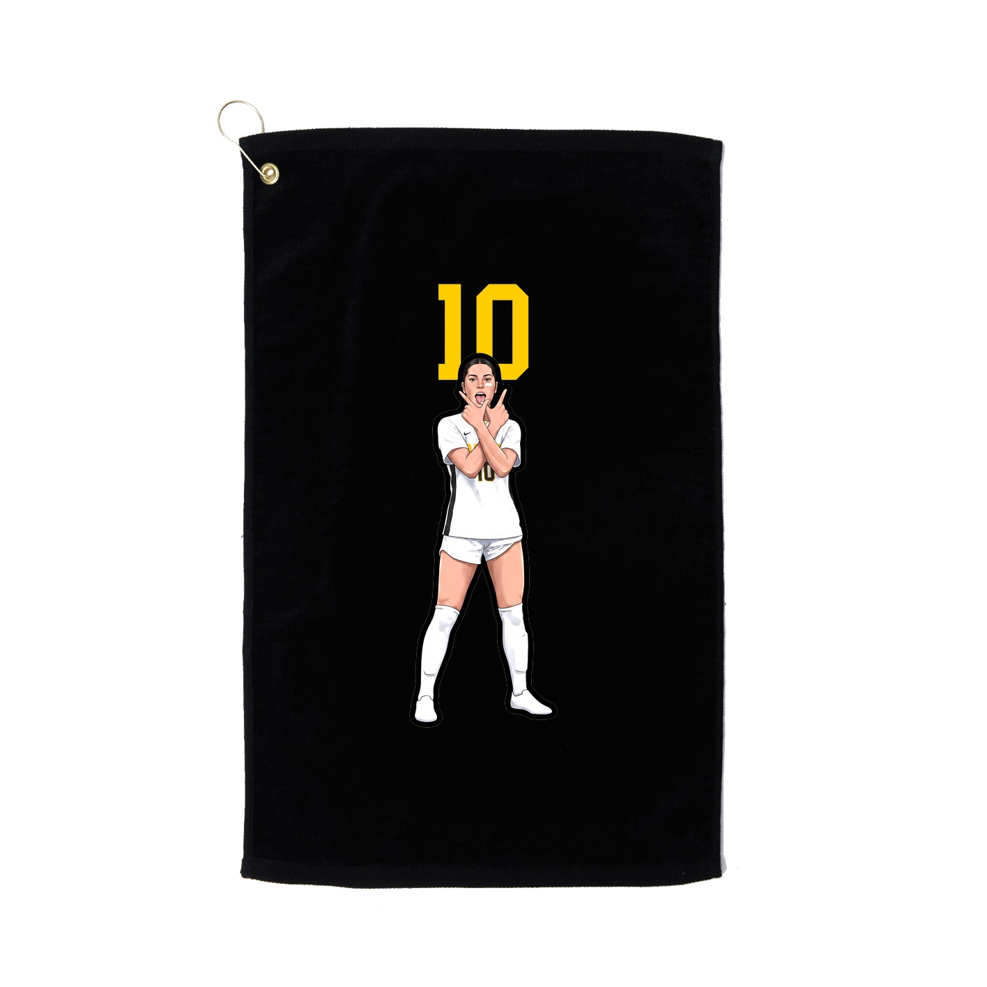 Golf Towel — Number Top in Black
