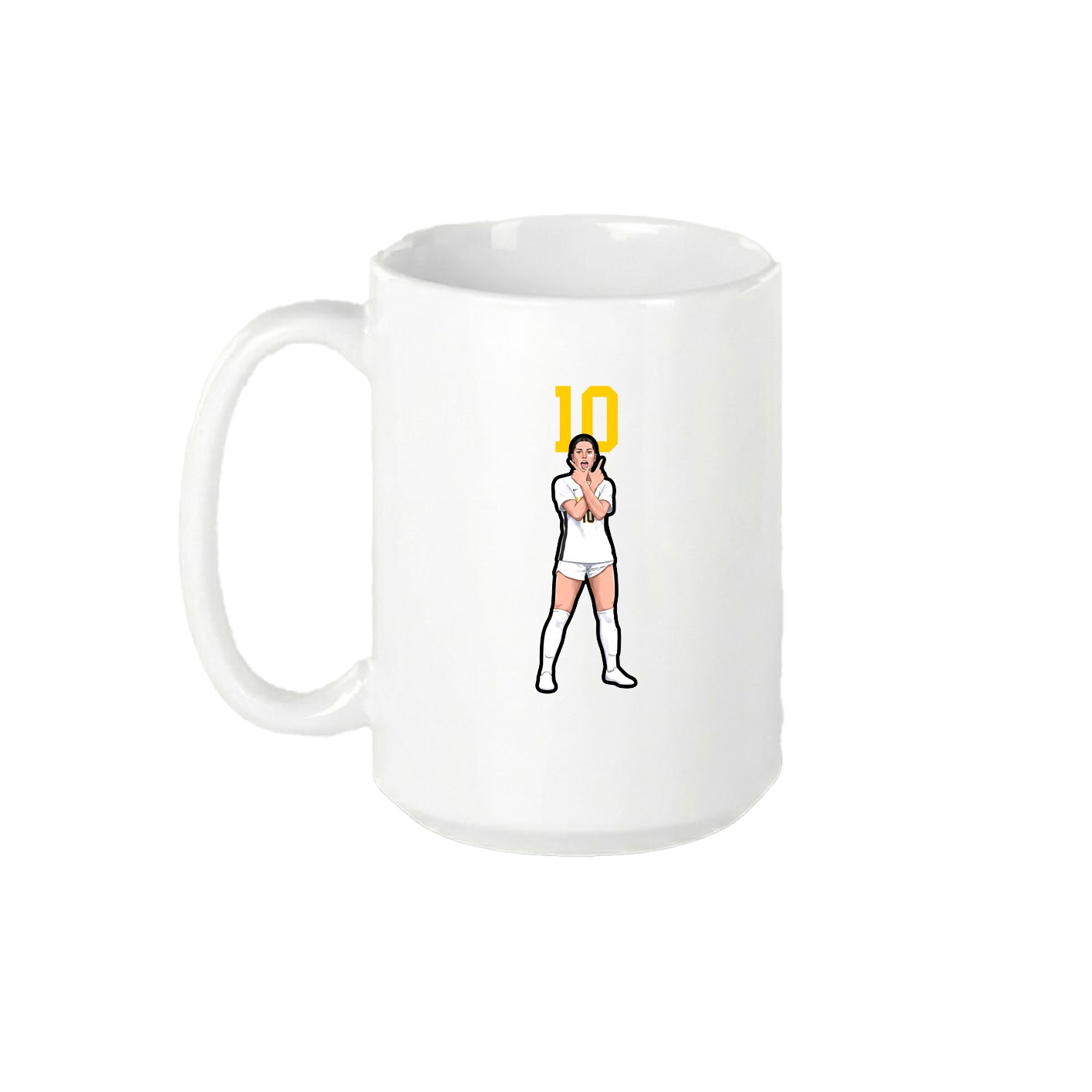 15oz Coffee Mug — Number Top in White