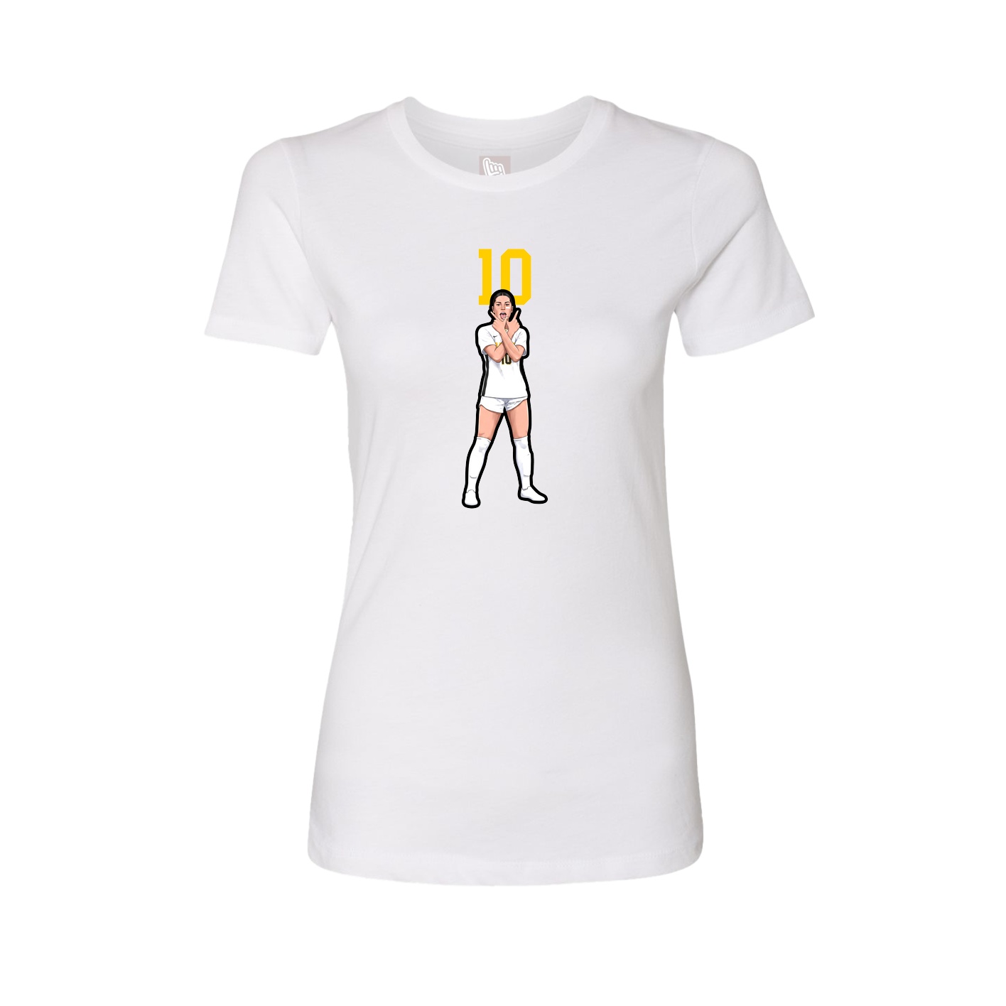 Fitted Women's Tee — Number Top in White