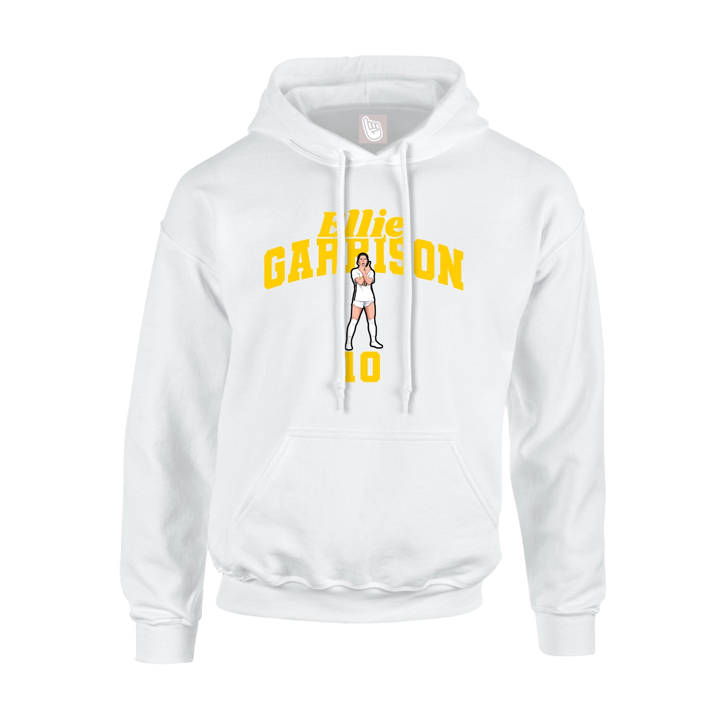 Youth Hoodie — Signature Arch in White