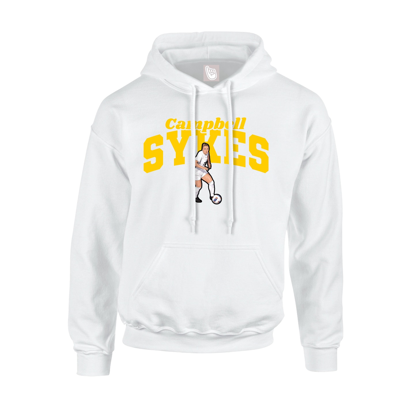 Youth Hoodie — Signature Arch in White