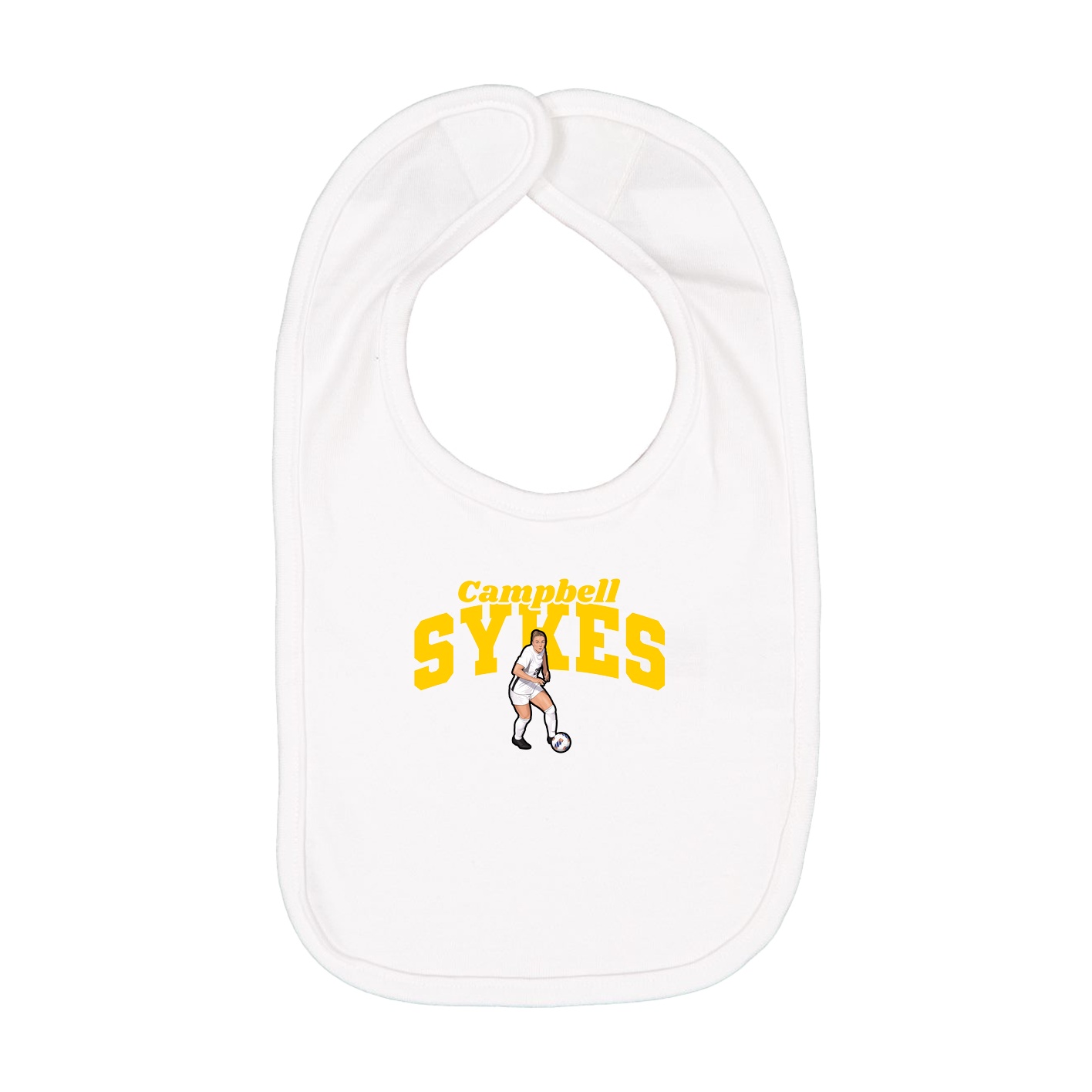 Infant Bib — Signature Arch in White