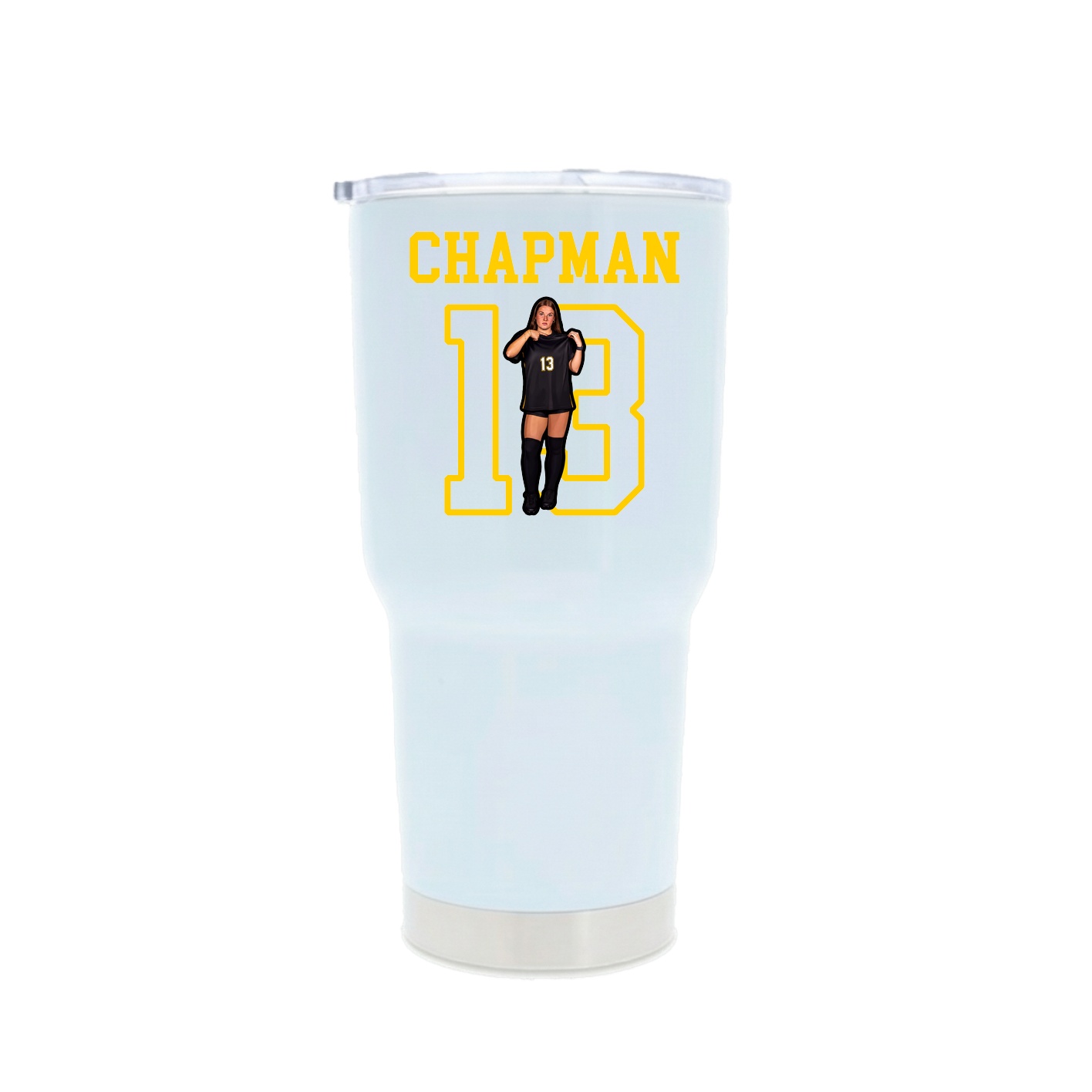30oz Stainless Steel Tumbler — Shirsey in White