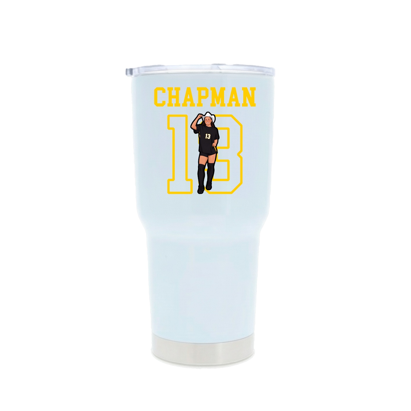 30oz Stainless Steel Tumbler — Shirsey in White