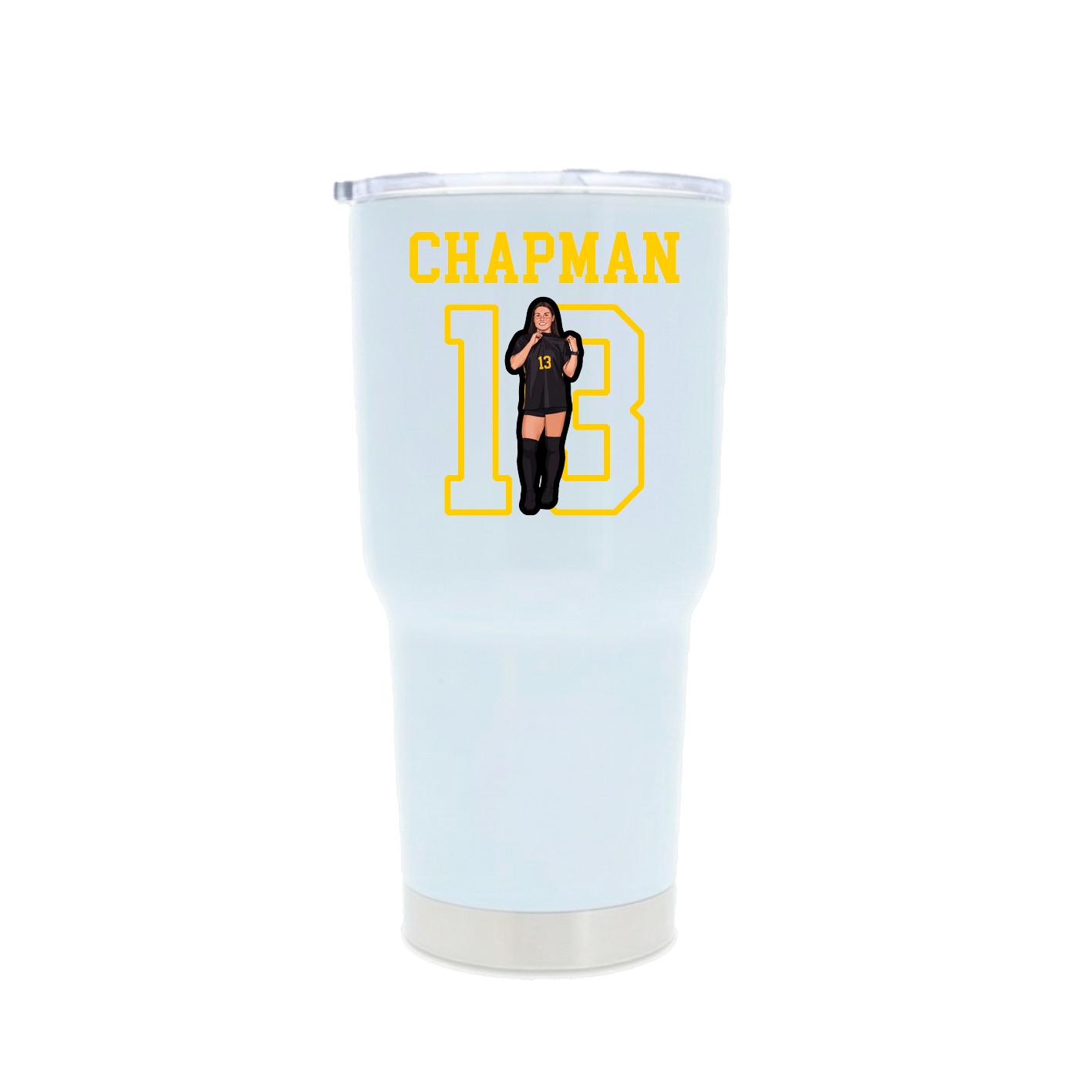 30oz Stainless Steel Tumbler — Shirsey in White