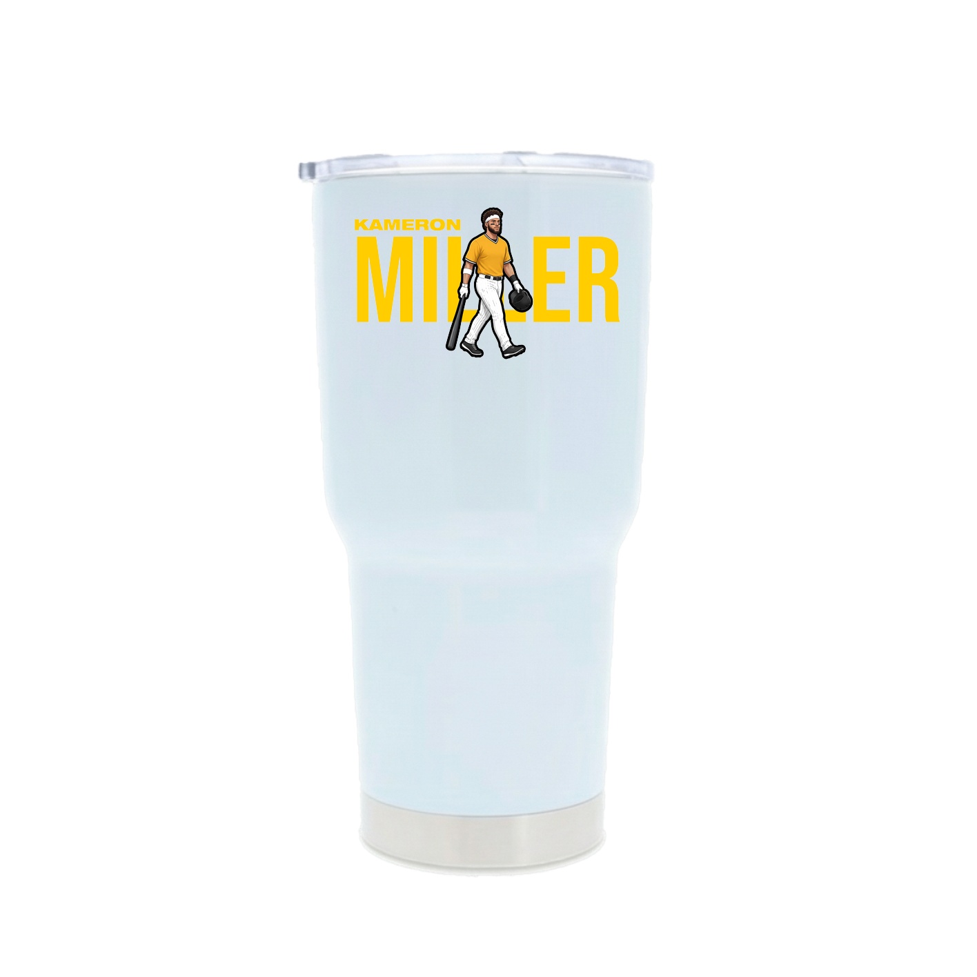 30oz Stainless Steel Tumbler — Player Name in White