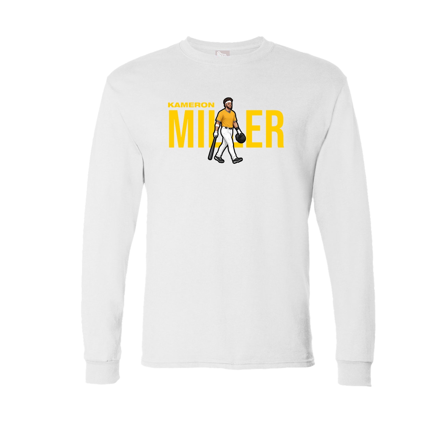 Long Sleeve Tee — Player Name in White