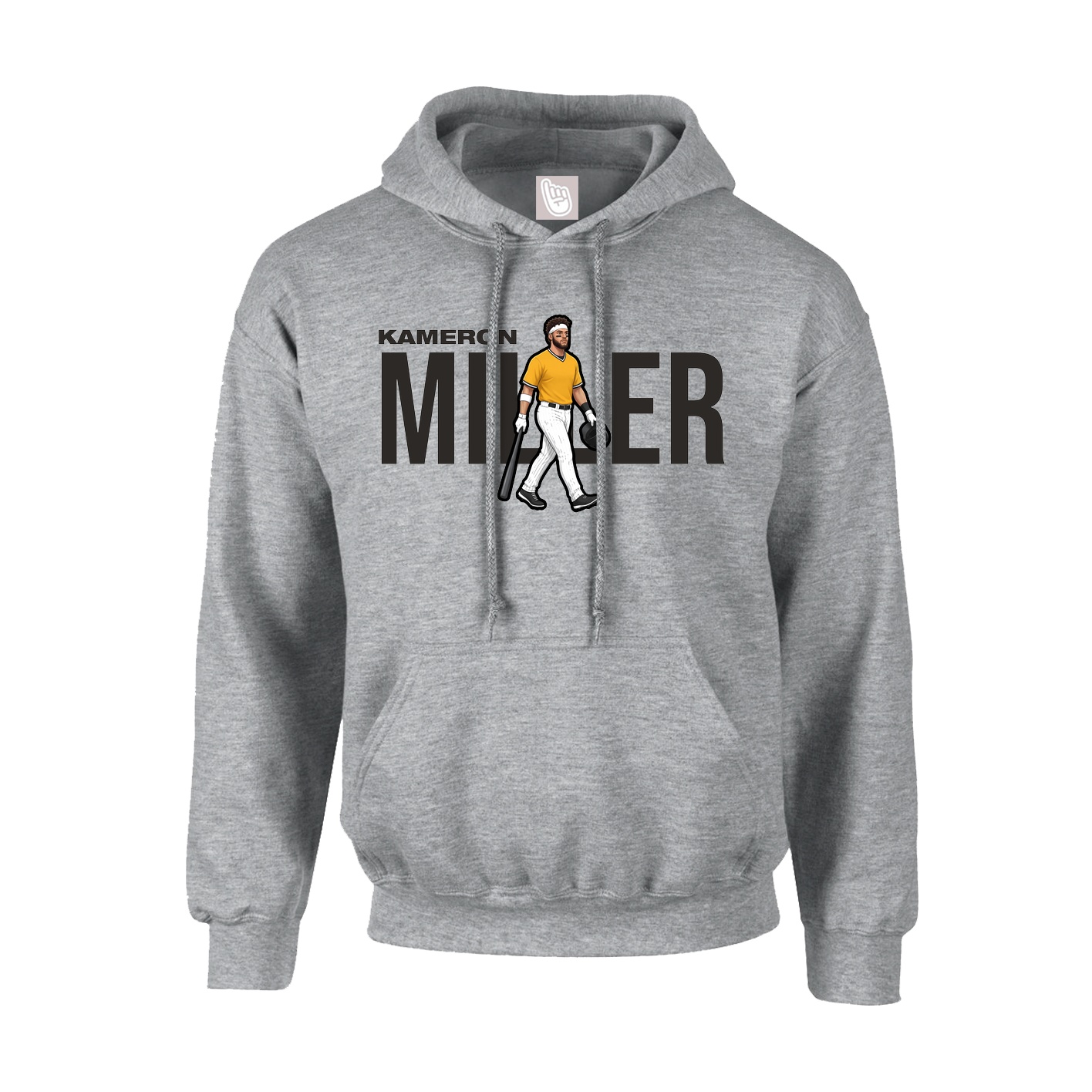 Hoodie — Player Name in Grey