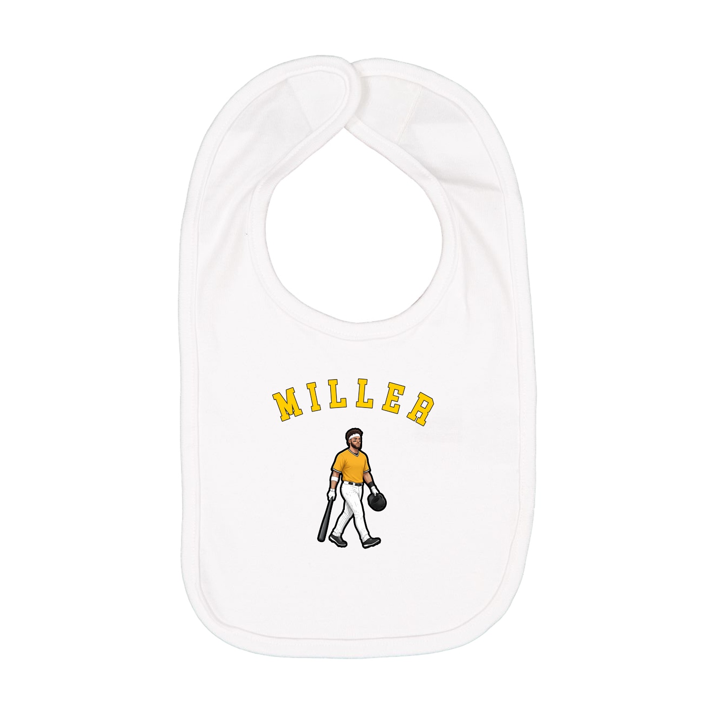 Infant Bib — Shirsey Arch in White