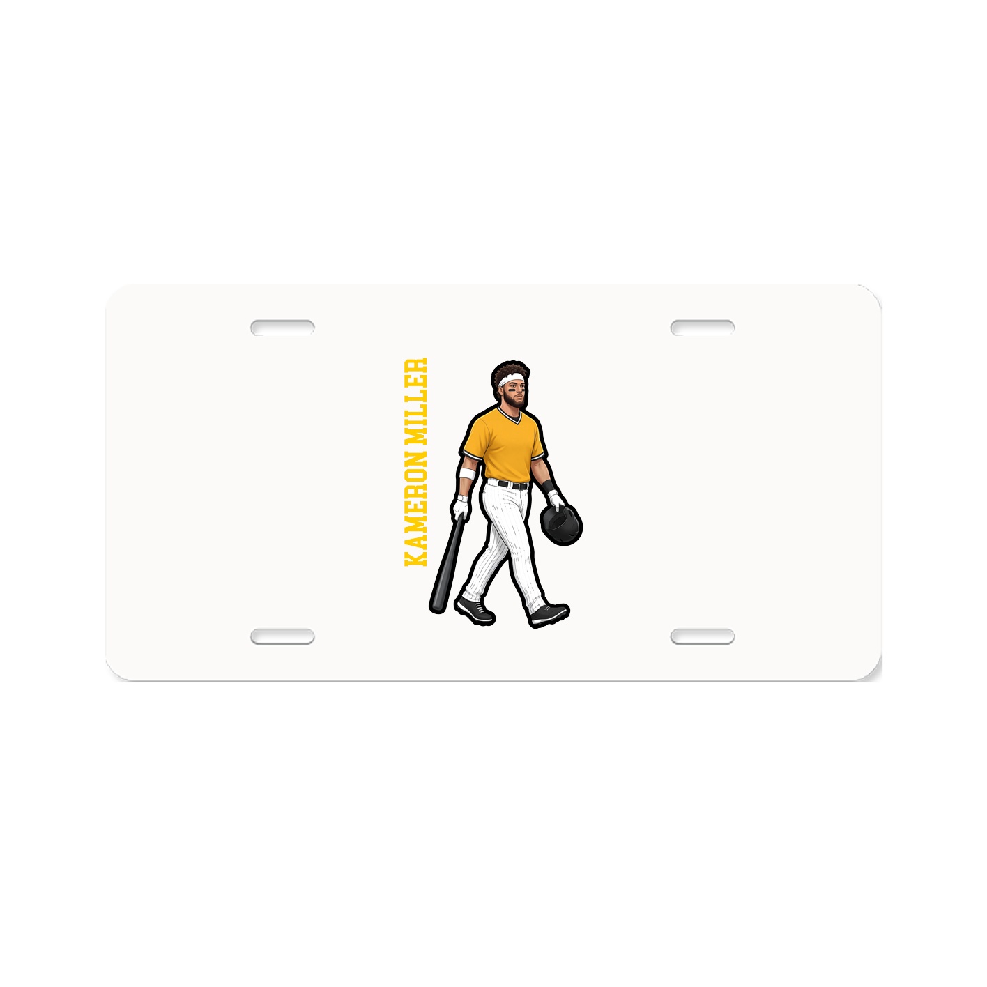 License Plate — Name Vertical in Classic