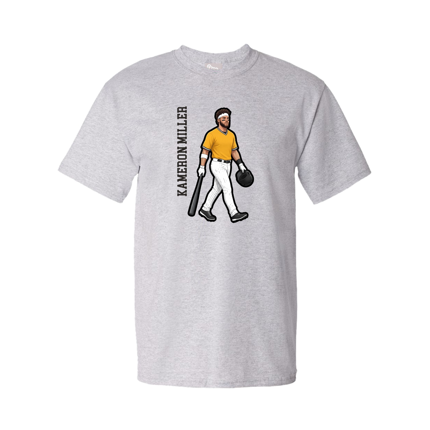 Tee — Name Vertical in Grey
