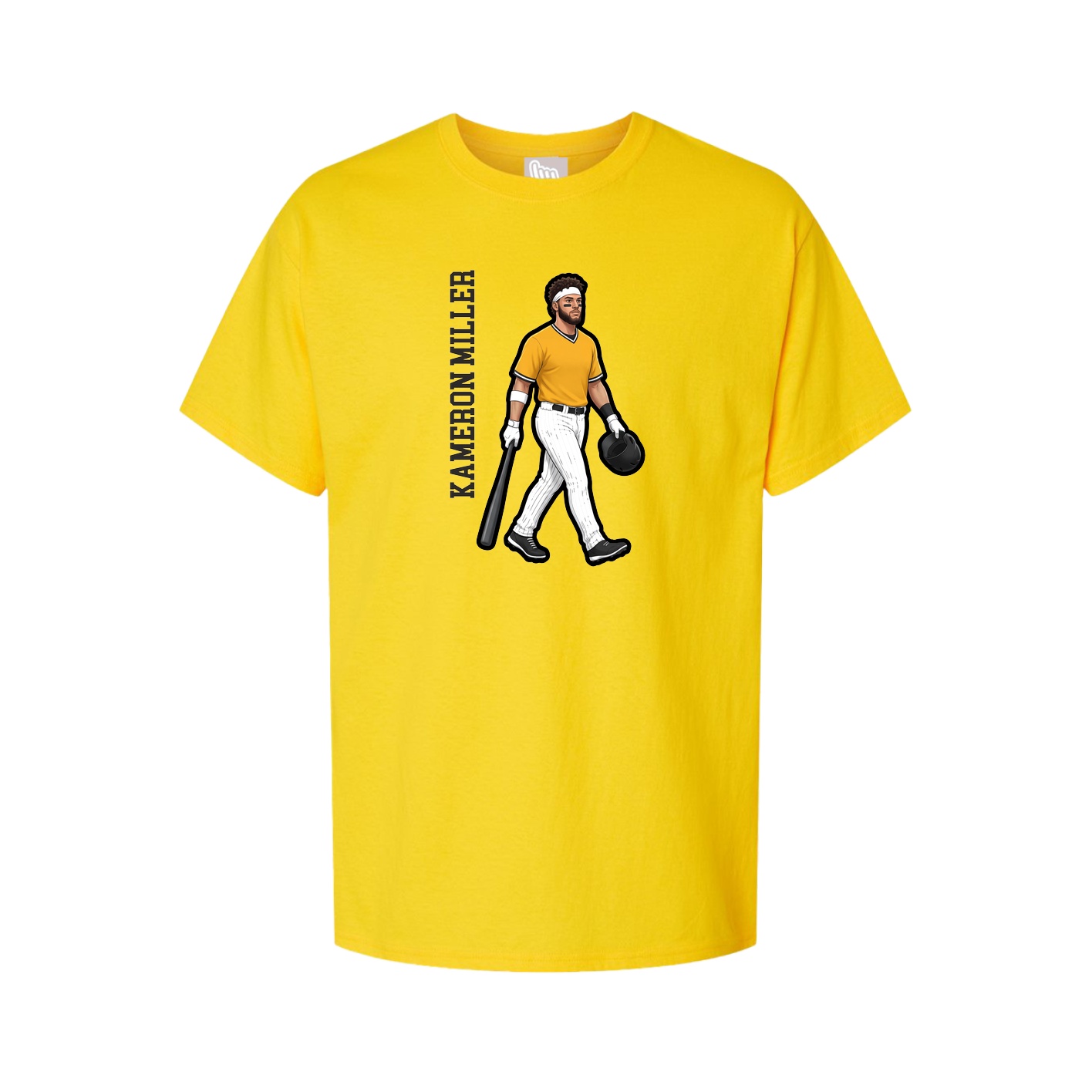 Youth Tee — Name Vertical in Gold
