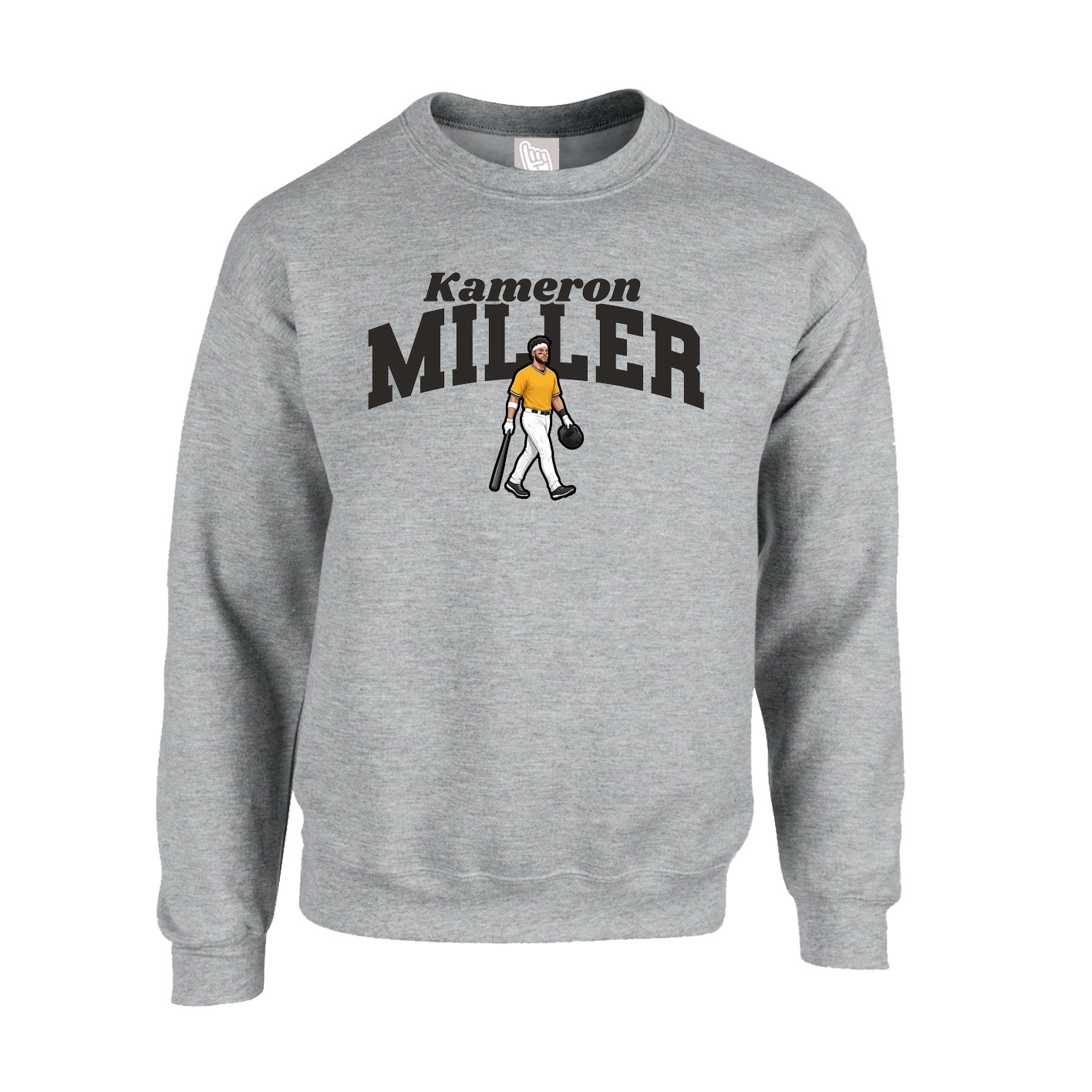 Fleece Crew — Signature Arch in Grey