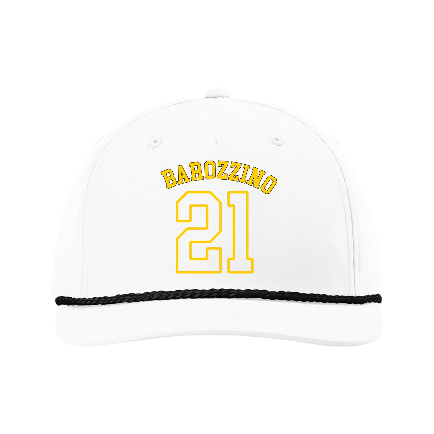 Five-Panel Classic Rope Cap — Shirsey Arch in White