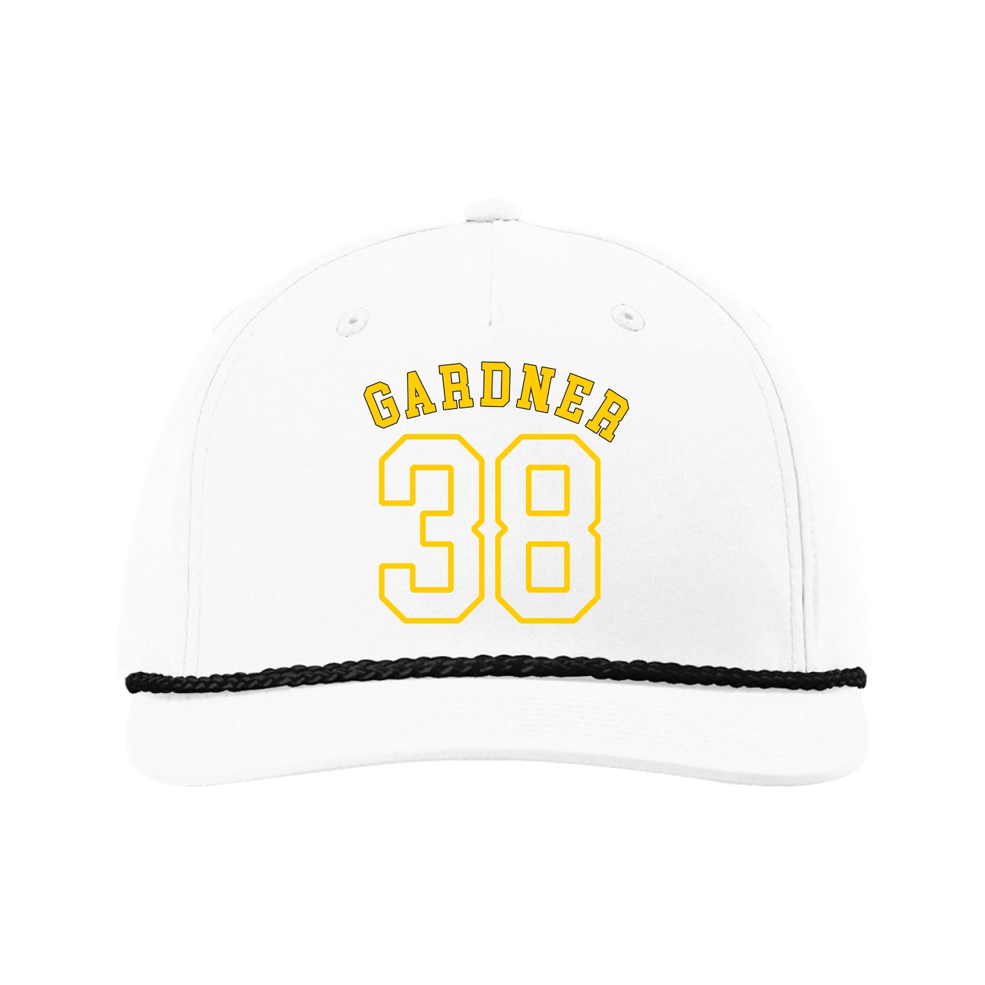 Five-Panel Classic Rope Cap — Shirsey Arch in White