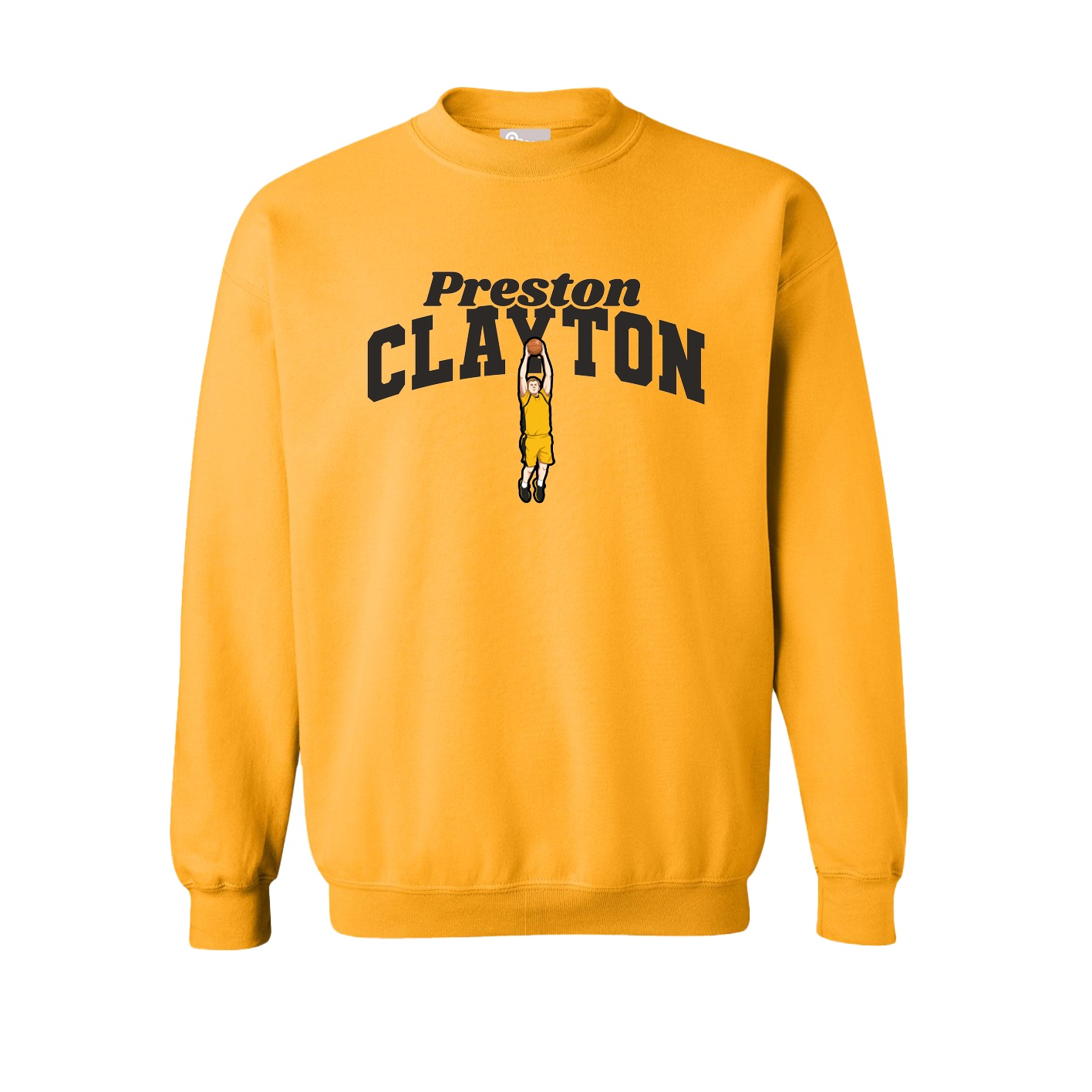 Fleece Crew — Signature Arch in Gold