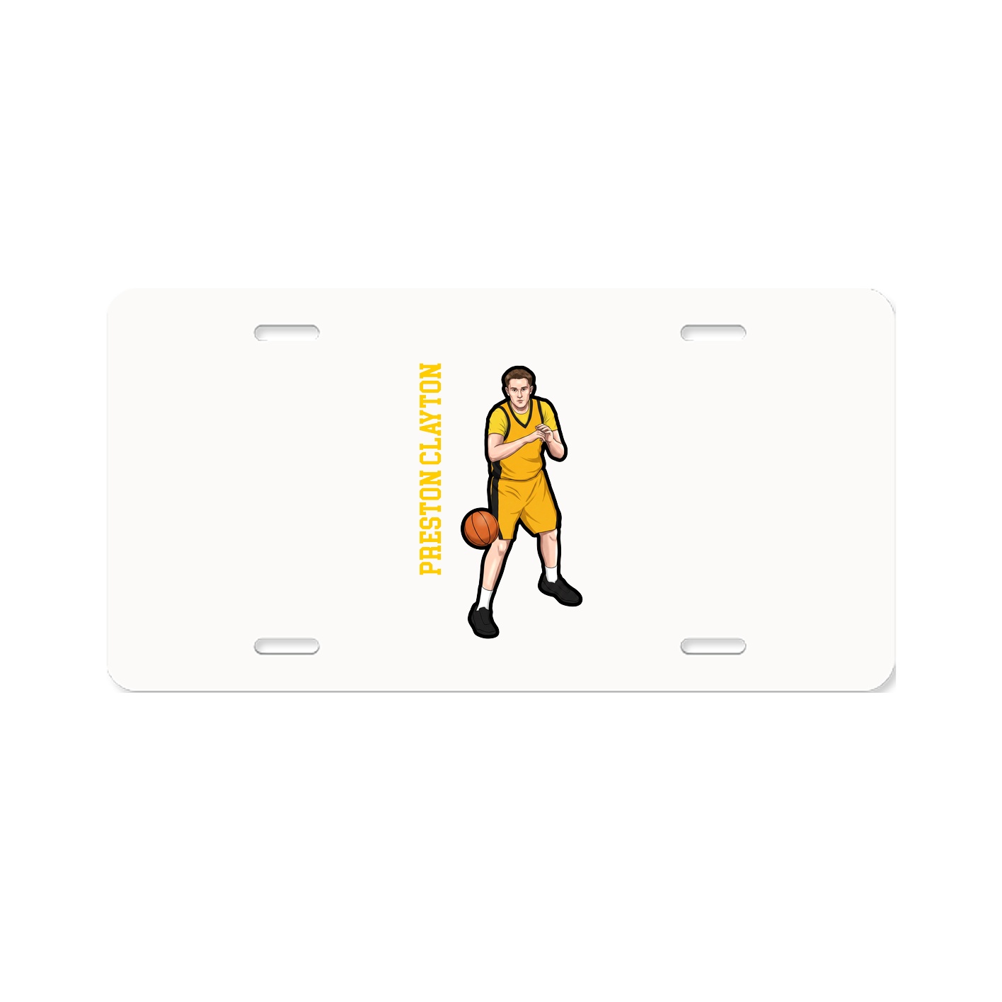 License Plate — Name Vertical in Classic