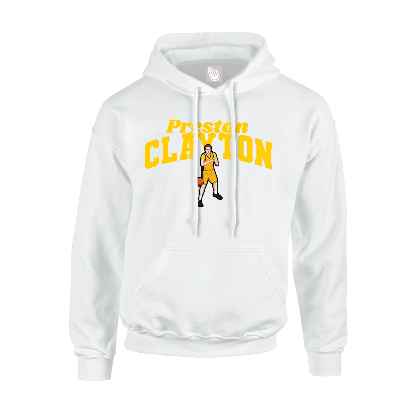 Hoodie — Signature Arch in White