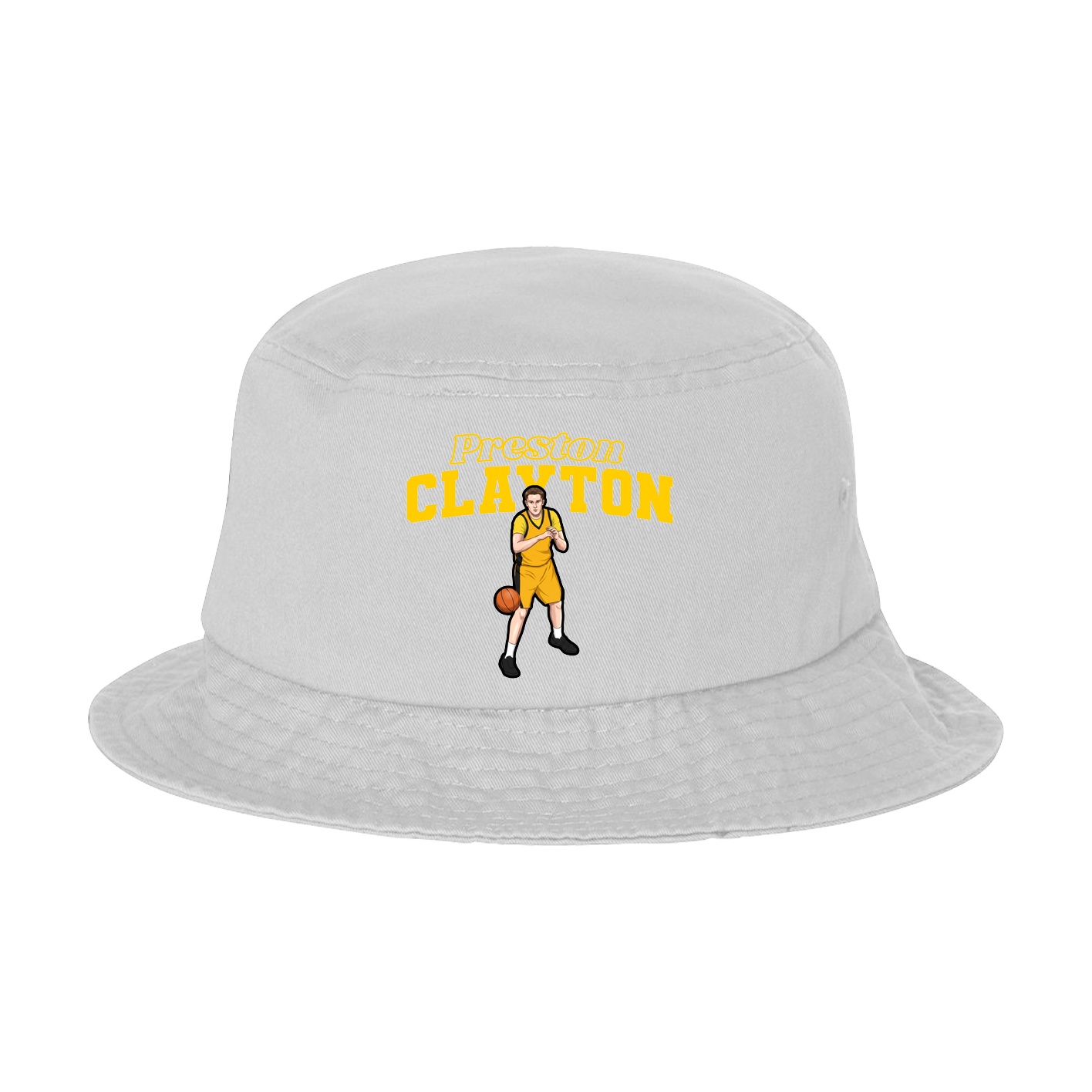 Bucket Cap — Name Arch in White