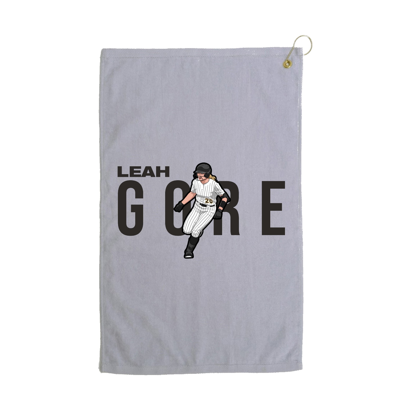Golf Towel — Player Name in Grey