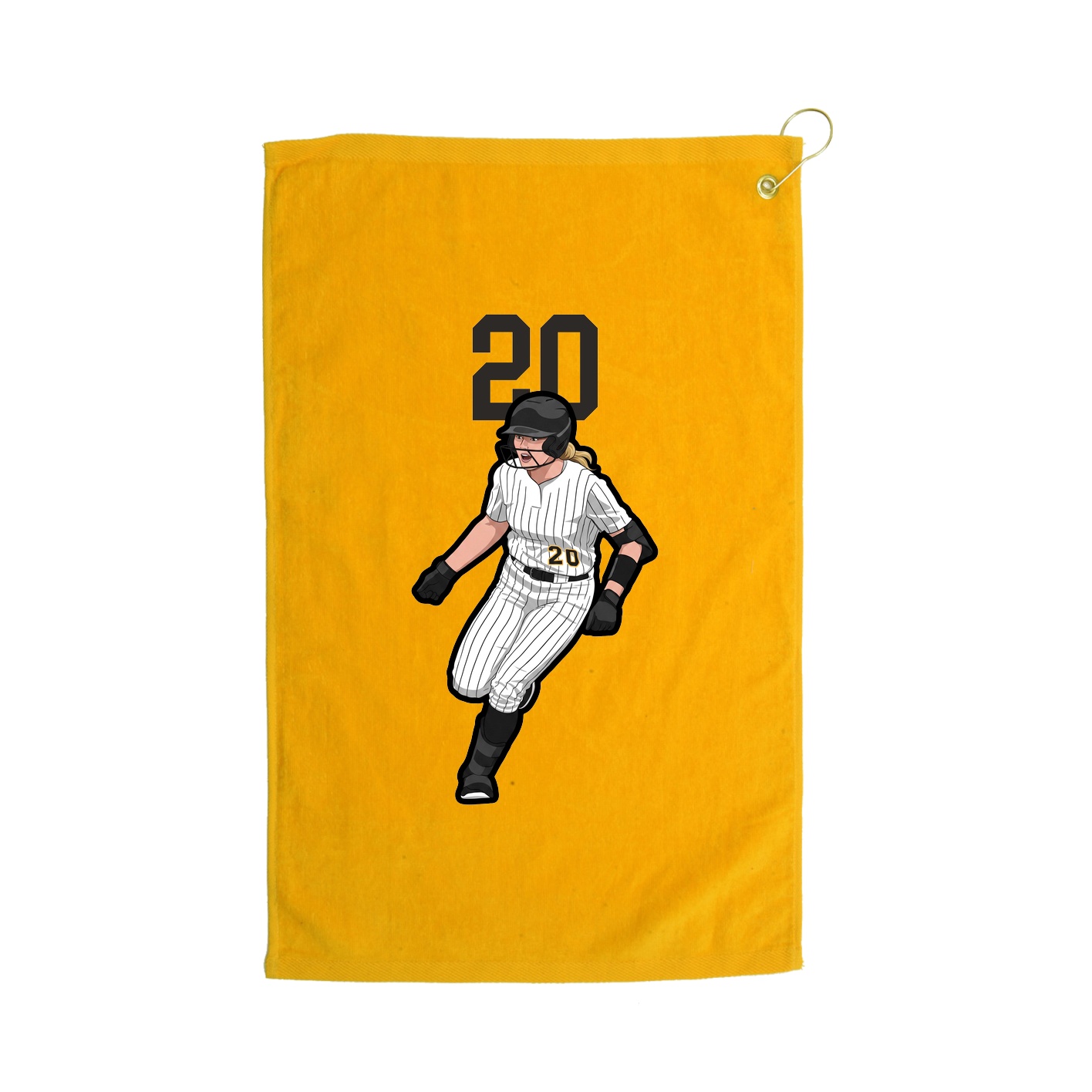 Golf Towel — Number Top in Gold