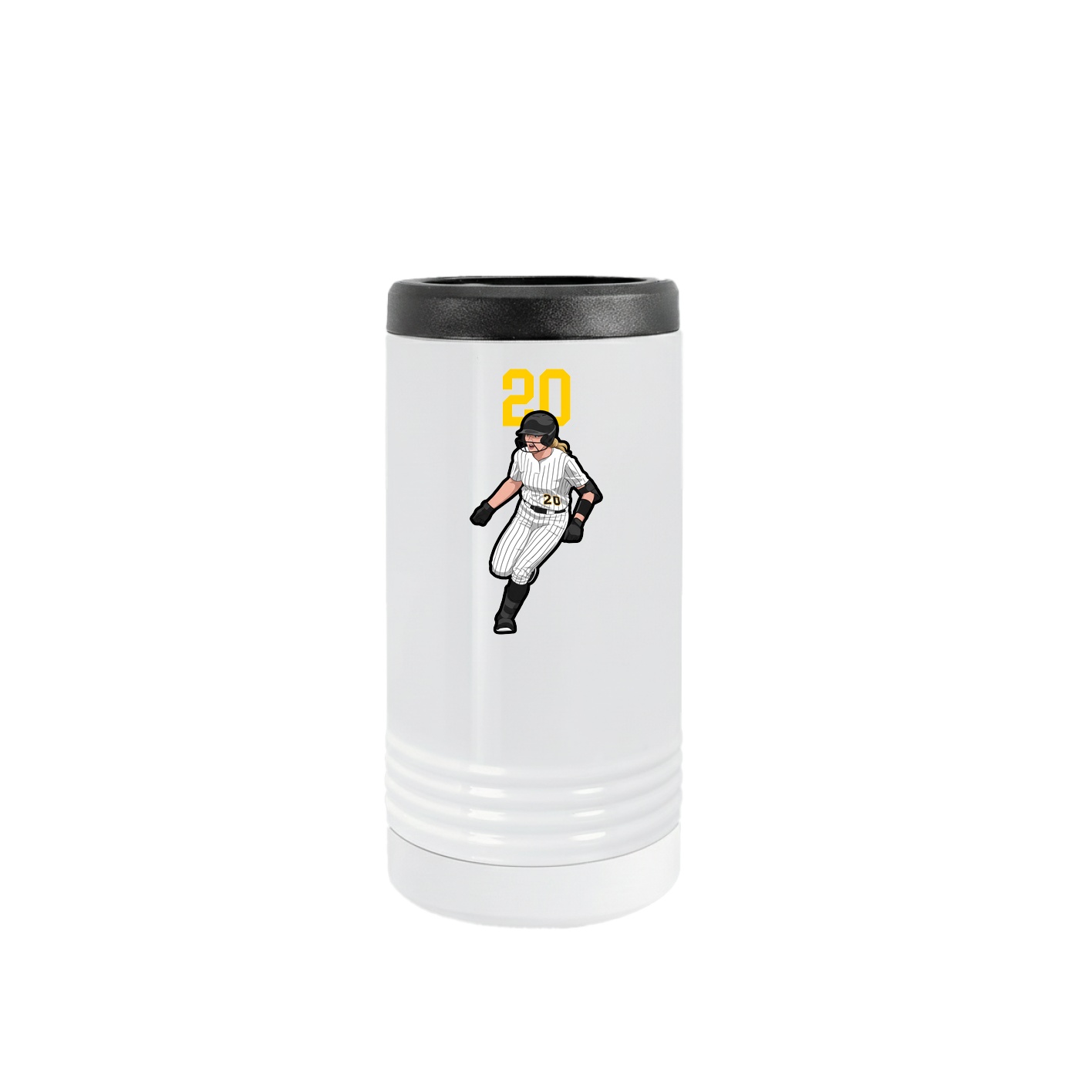 Slim Beverage Holder — Number Top in White