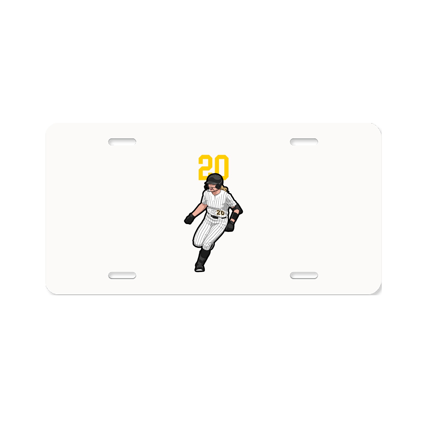 License Plate — Number Top in Classic