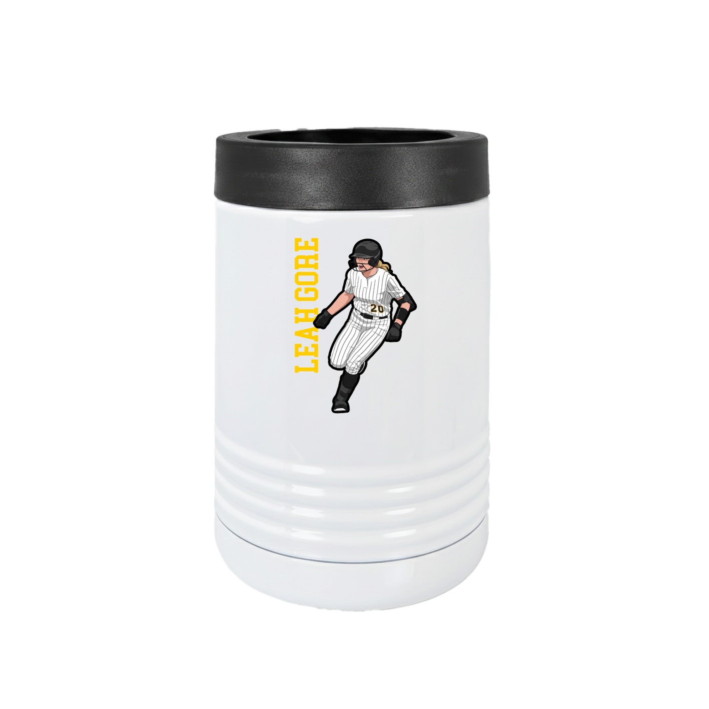 Beverage Holder — Name Vertical in White