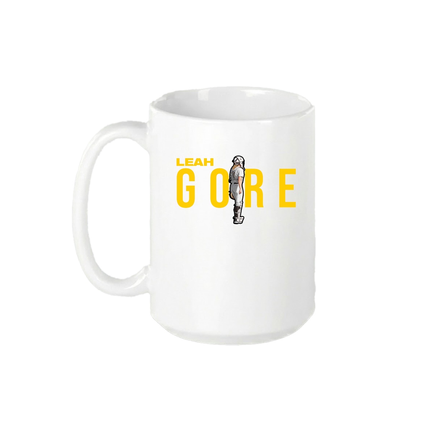 15oz Coffee Mug — Player Name in White