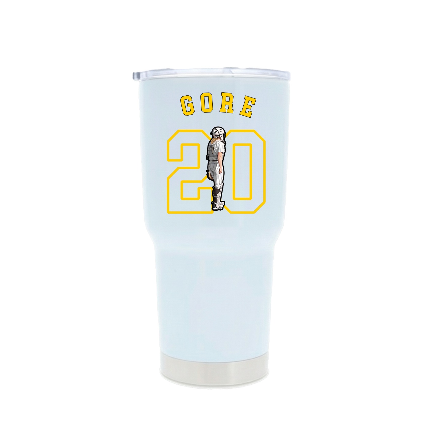 30oz Stainless Steel Tumbler — Shirsey Arch in White
