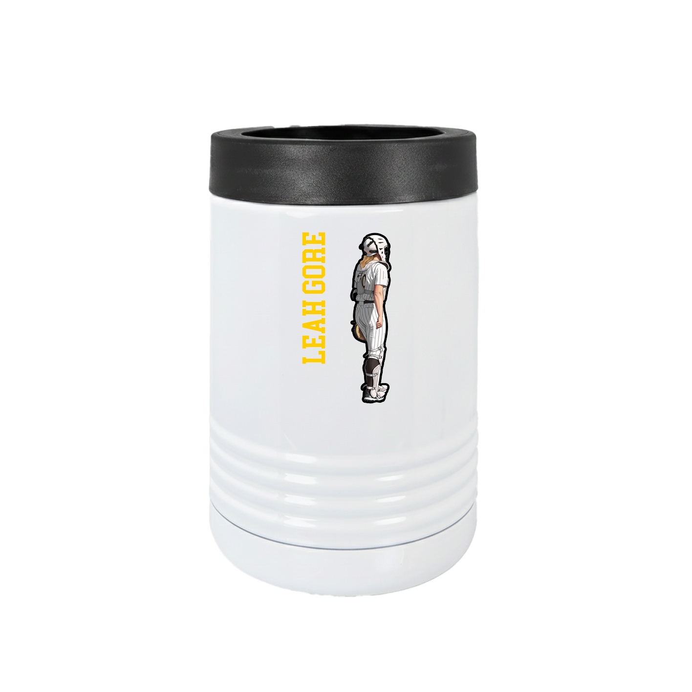 Beverage Holder — Name Vertical in White