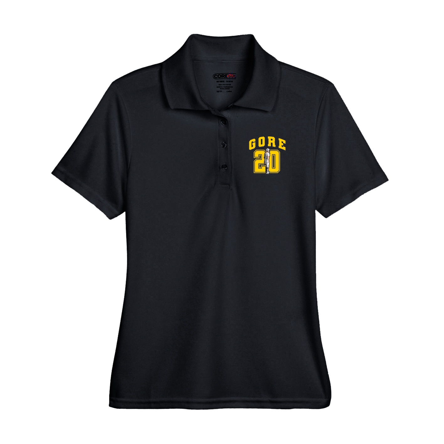 Performance Polo — Number in Black