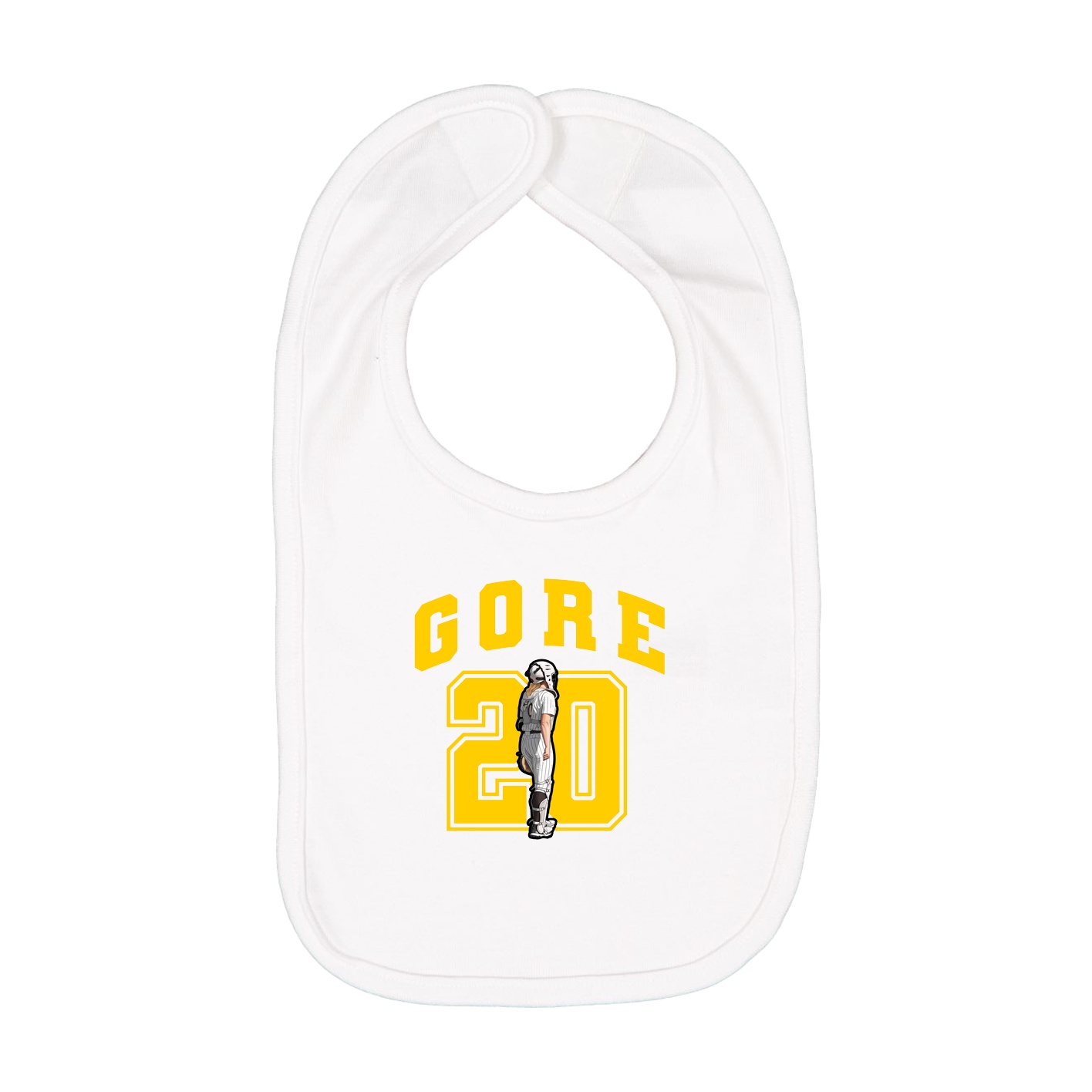 Infant Bib — Number in White