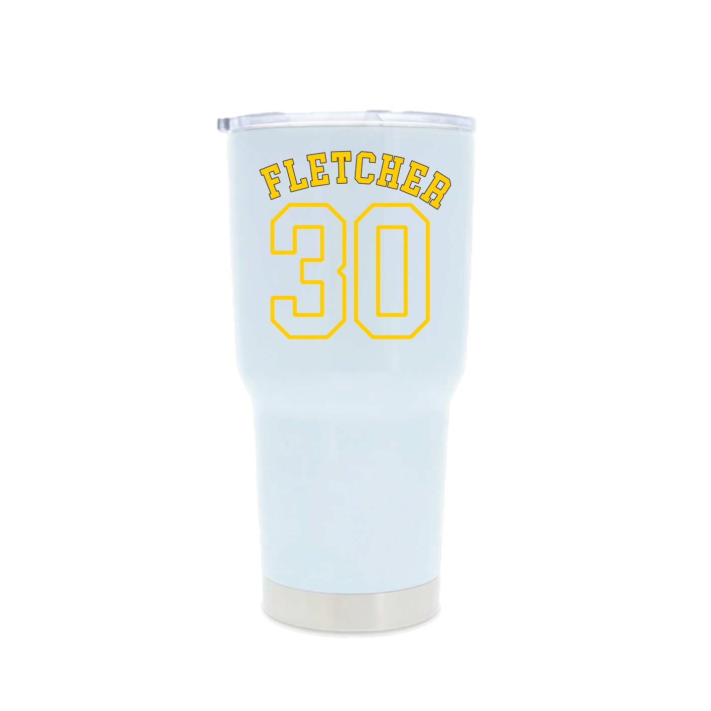 30oz Stainless Steel Tumbler — Shirsey Arch in White