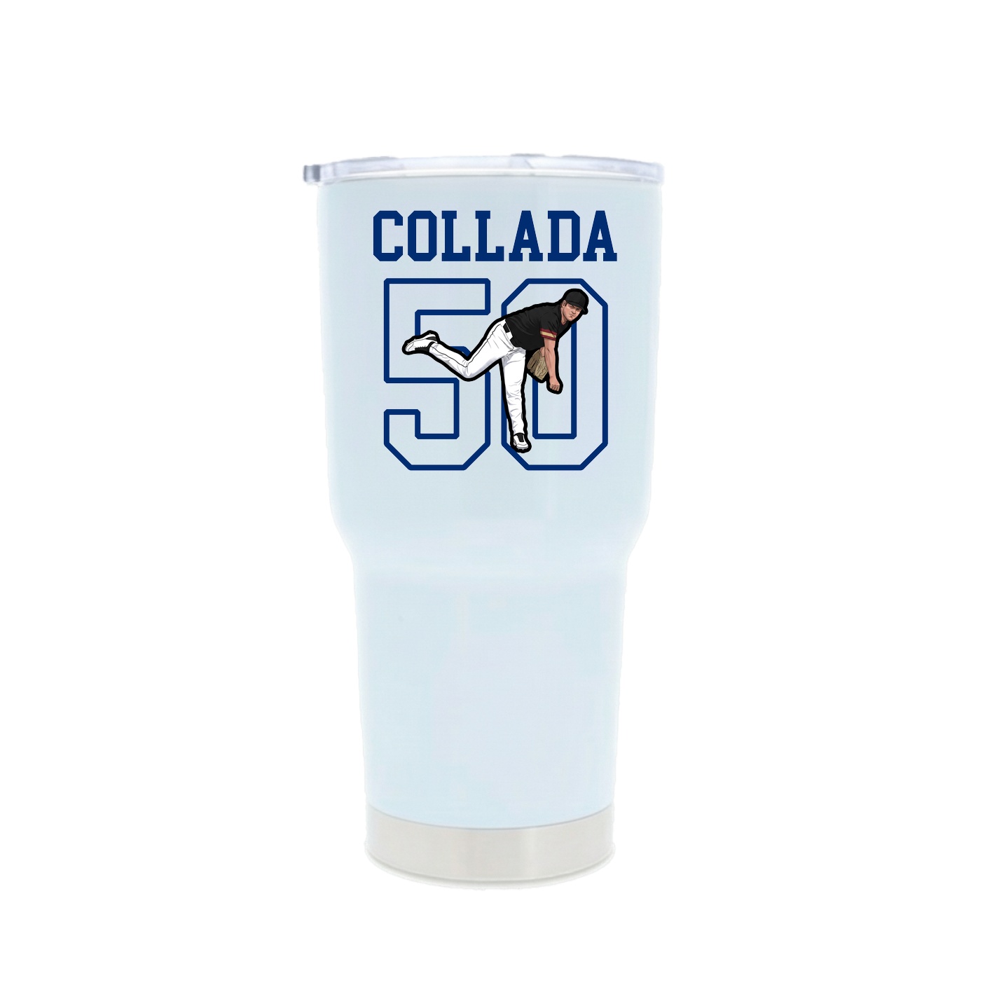 30oz Stainless Steel Tumbler — Shirsey in White