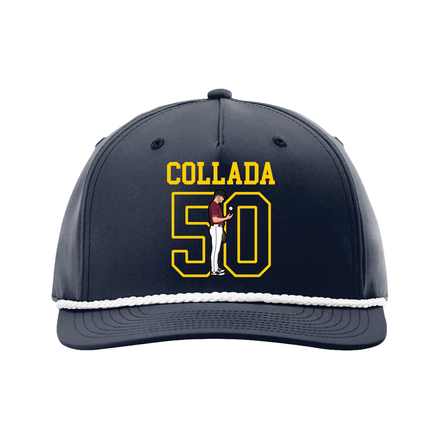 Five-Panel Classic Rope Cap — Shirsey in Navy