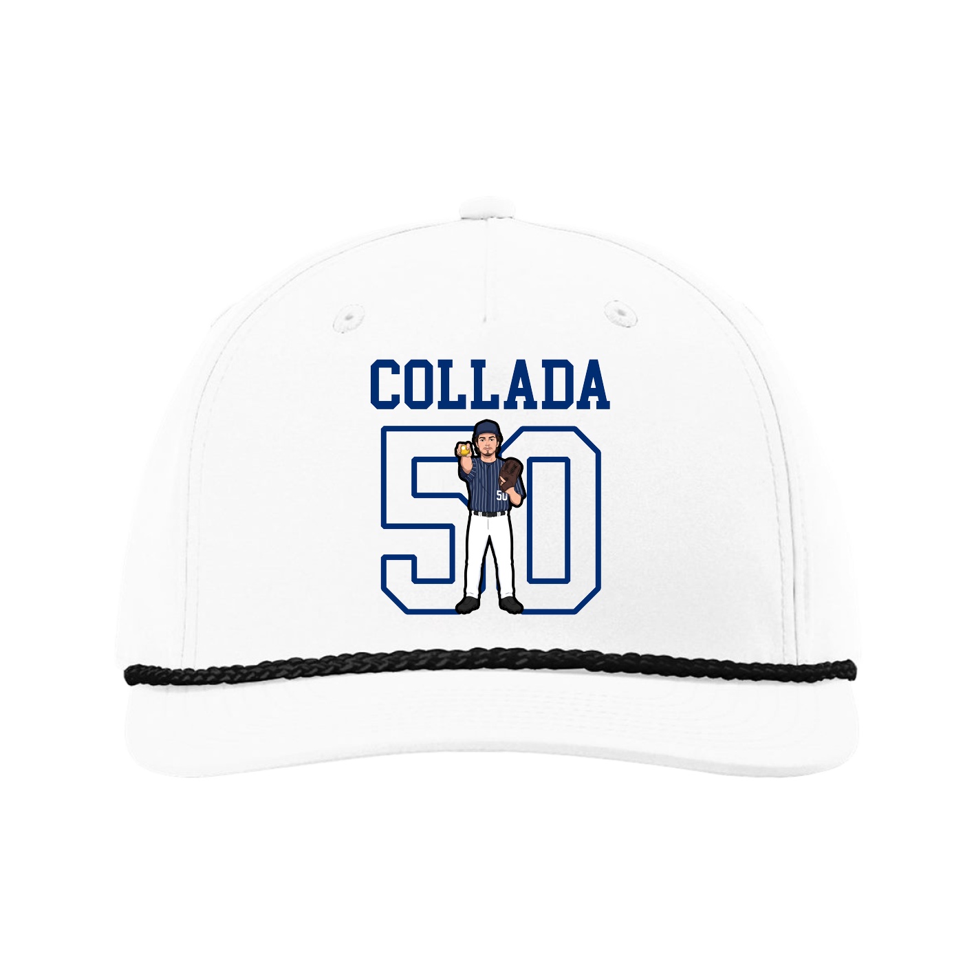 Five-Panel Classic Rope Cap — Shirsey in White
