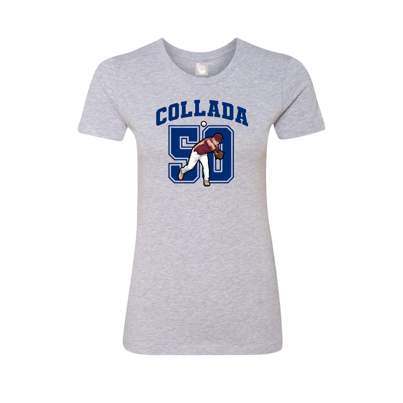 Fitted Women's Tee — Number in Grey