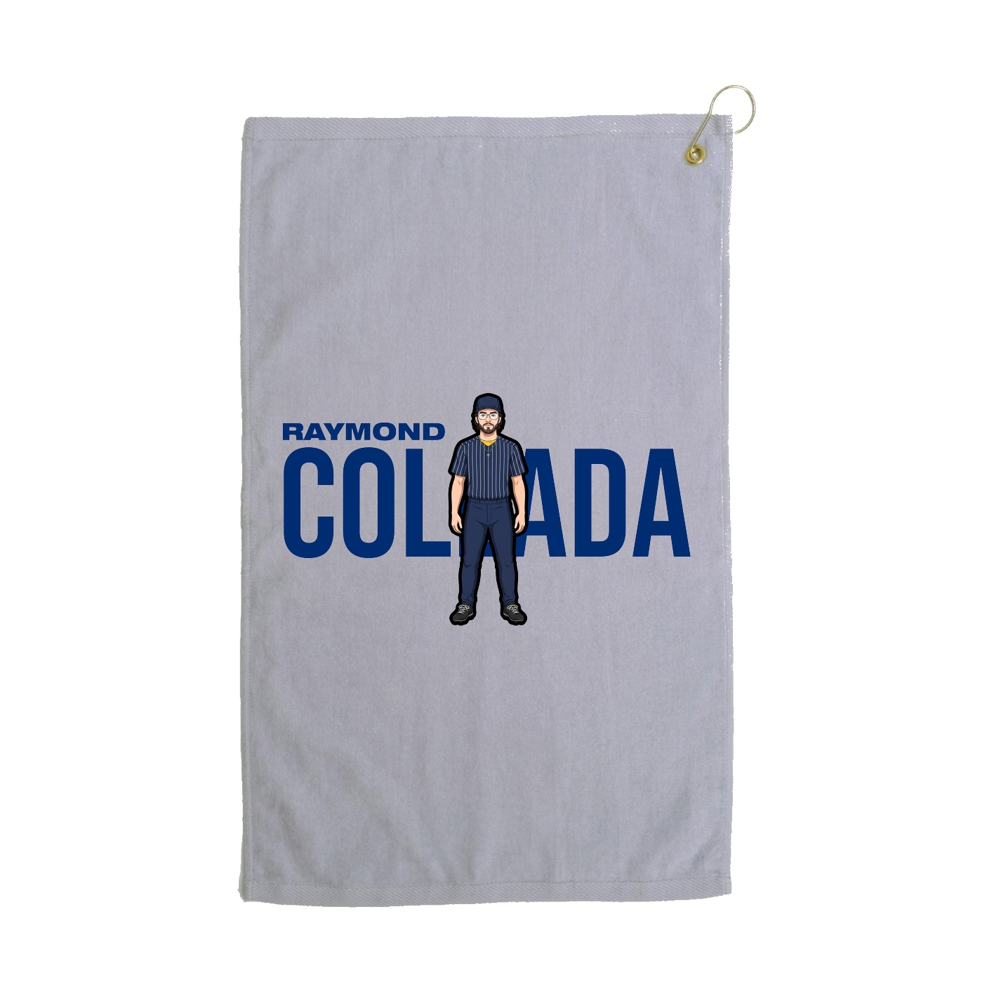 Golf Towel — Player Name in Grey