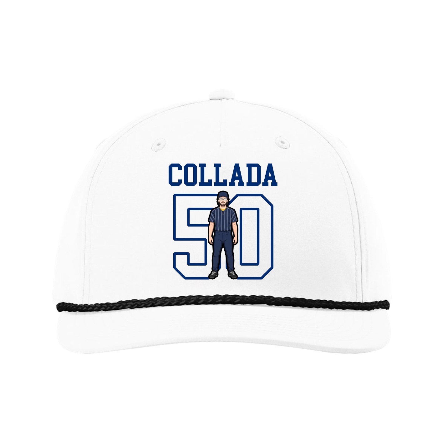 Five-Panel Classic Rope Cap — Shirsey in White