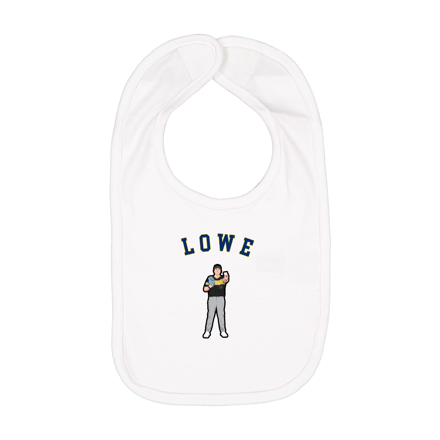 Infant Bib — Shirsey Arch in White