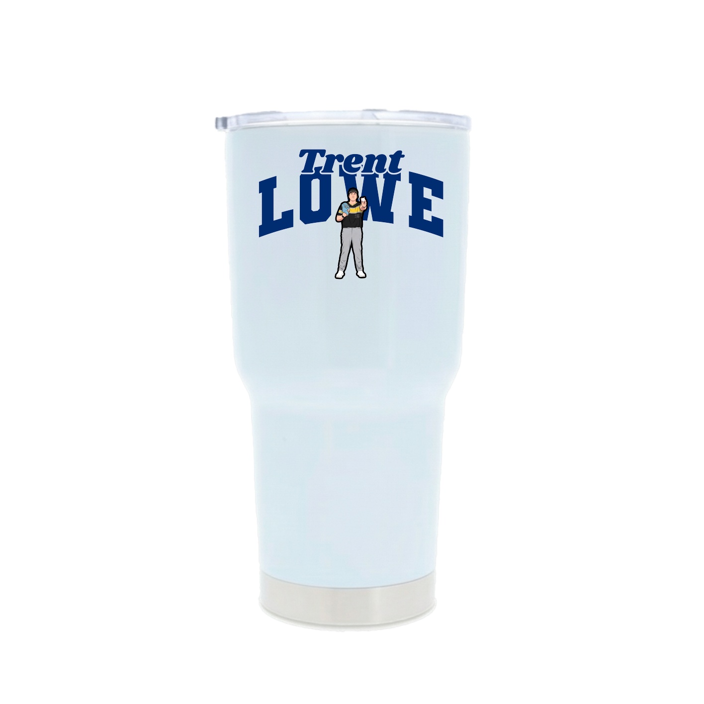 30oz Stainless Steel Tumbler — Signature Arch in White