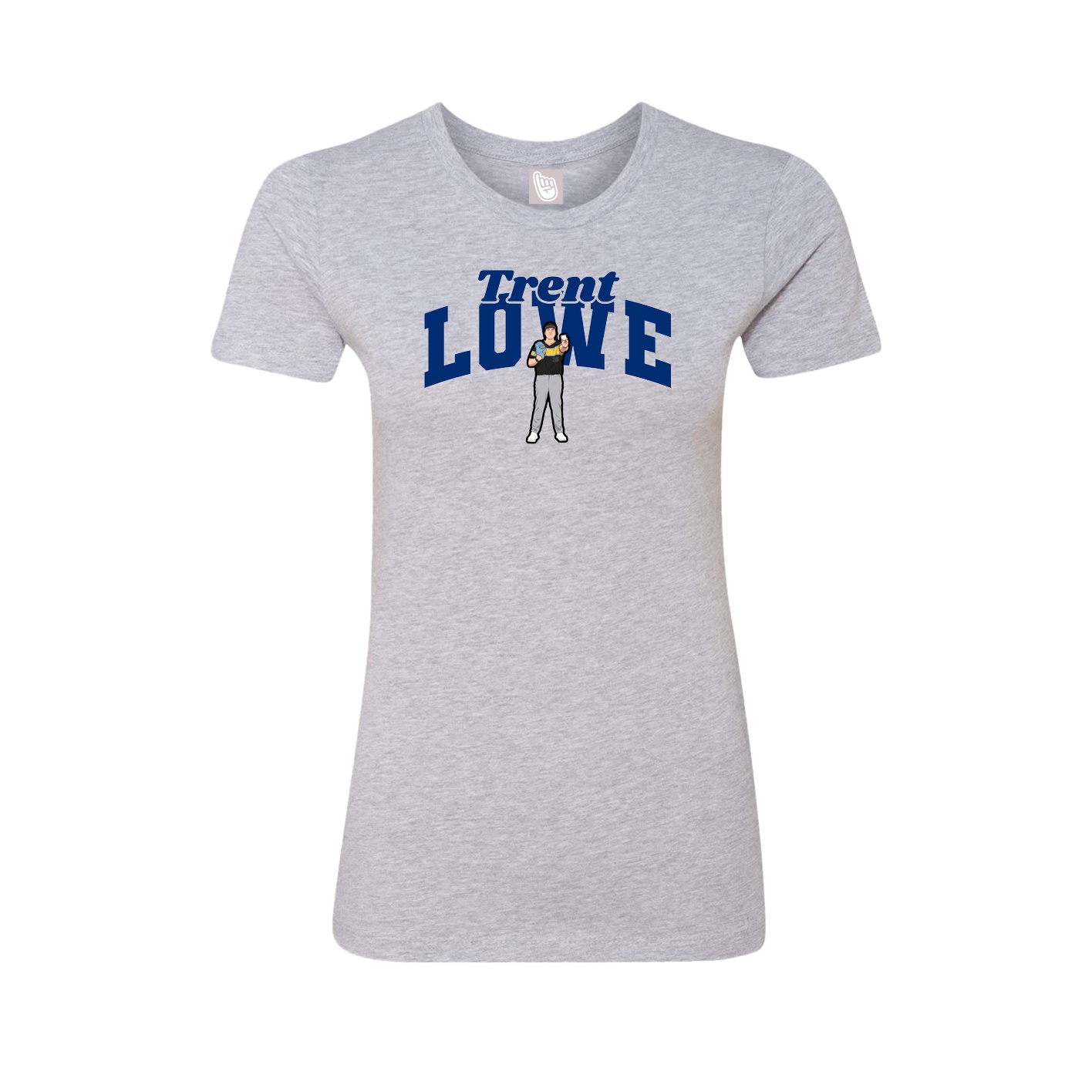 Fitted Women's Tee — Signature Arch in Grey