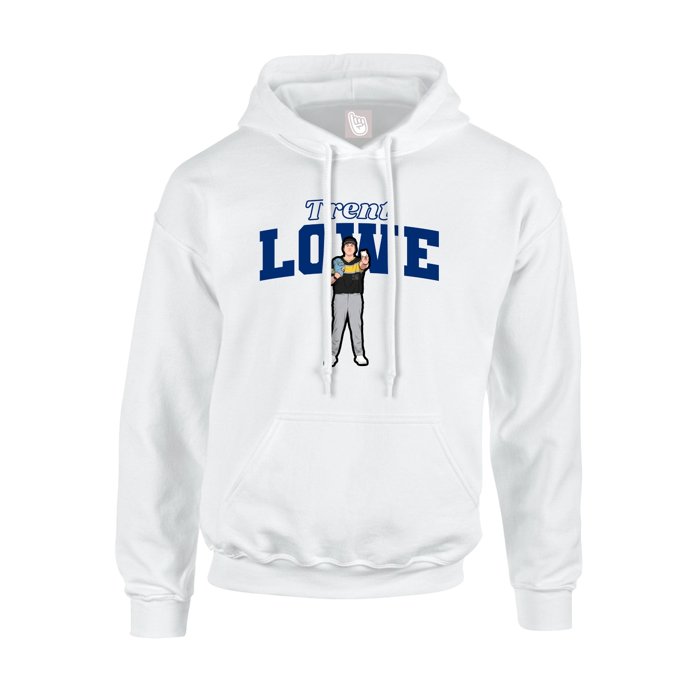 Hoodie — Name Arch in White